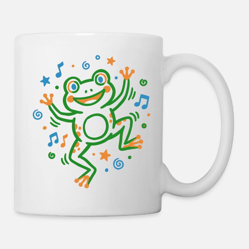 Dancing frog with music - Mug - white