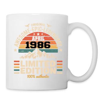 Millésime Anniversaire Avril 1986 - Mug blanc - blanc - Droite