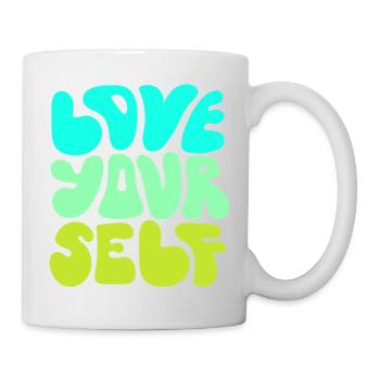Love Yourself Positive Self Love Quote Design - Tasse - Weiß - Rechts
