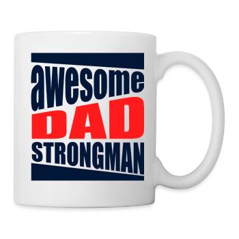 Strong Dad Powerful Shirt Puissant - Mug blanc - blanc - Droite