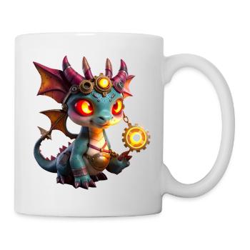 Dragon Steampunk Illuminé - Mug blanc - blanc - Droite