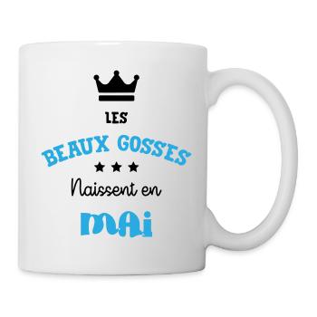 Cadeau naissance bébé garçon Mai Beaux Gosses BG - Mug blanc - blanc - Droite