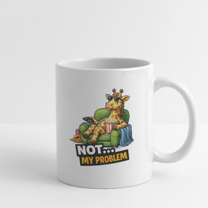 Not My Problem Giraffe Couch Meme Mug