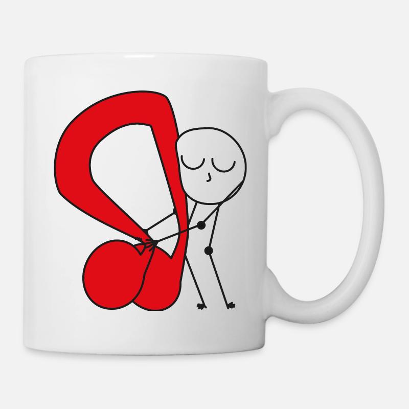Câlin Note Musique Rouge - Mug blanc - blanc