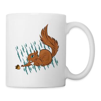 Squirrel and Hazelnut Stripes - Mug - white - Right