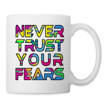 Niemals Angst vor B - Tasse - Weiß - Rechts