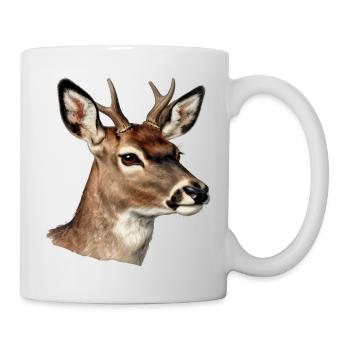 Deer deer natural watercolor - Mug - white - Right