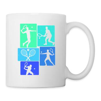 Joueur de tennis rétro - Mug blanc - blanc - Droite