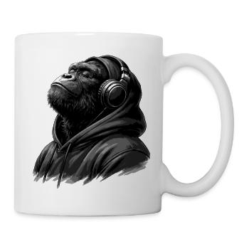 Gorilla Beats Hoodie Portrait - Mug - white - Right