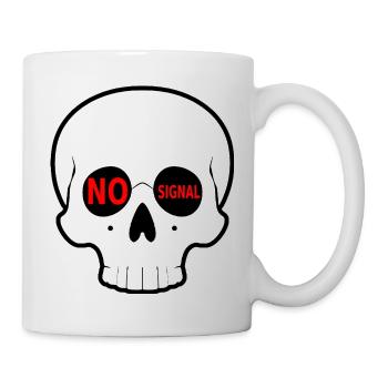 No_Signal_Skull_Minimal_Streetwear - Tasse - Weiß - Rechts