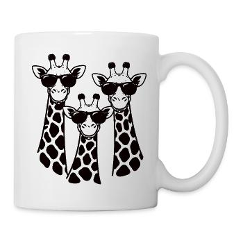 Giraffe Trio with Sunglasses - Mug - white - Right