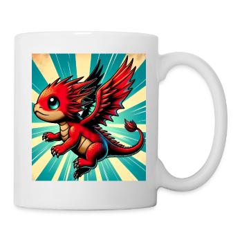 Drache - Tasse - Weiß - Rechts