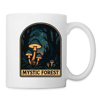 Mystischer Wald Pilzzauber - Tasse - Weiß - Rechts