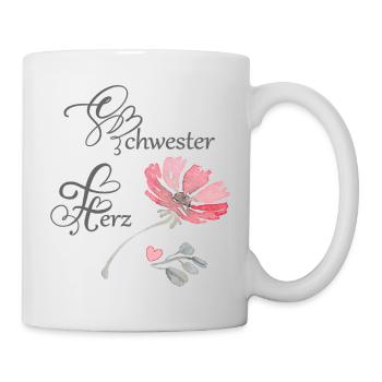 Schwesterherz - Tasse - Weiß - Rechts