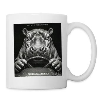 Nilpferd Radar Kontrolle Blitzer - Tasse - Weiß - Rechts