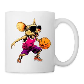 Souris de basket-ball - Mug blanc - blanc - Droite