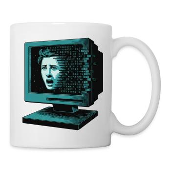 Retro Computer Terror Retroglitch AI - Mug - white - Right