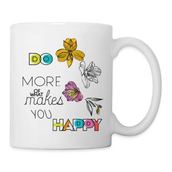 Sois heureux - Mug blanc - blanc - Droite