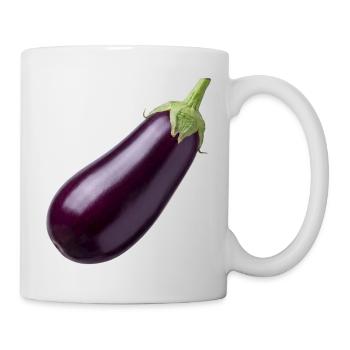Aubergine, Eggplant Veggie Vegan Gift Idea - Mug - white - Right