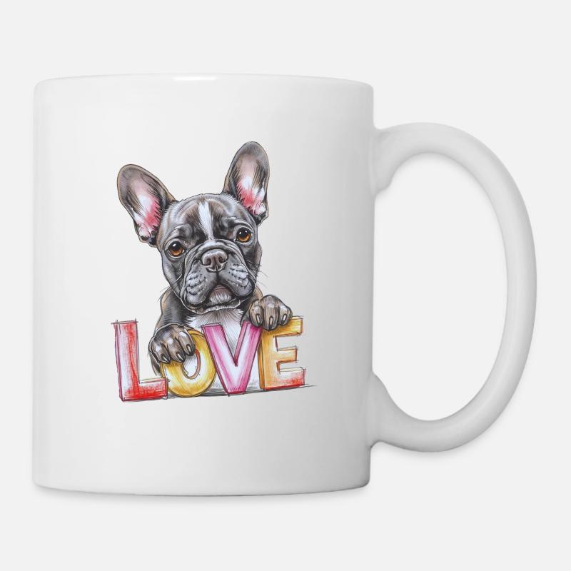 Amour du bouledogue français - Mug blanc - blanc