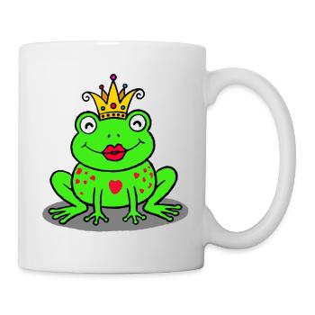 Royal frog with heart - Mug - white - Right