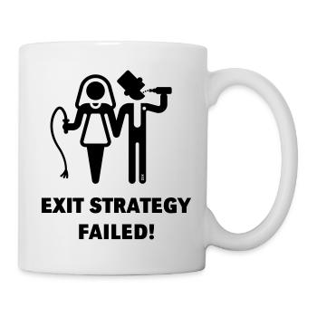 Exit Strategy Failed! (JGA Bräutigam Game Over B) - Tasse - Weiß - Rechts