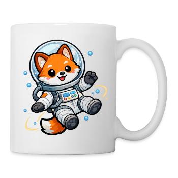 Weltraum Fuchs im Raumanzug - Tasse - Weiß - Rechts