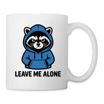Raton laveur introverti - Design Leave Me Alone - Mug blanc - blanc - Droite