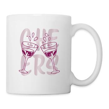Cheers Wine Glass Party Fun Girls Night Apparel - Mug - white - Right