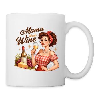 Maman a besoin de vin. Maman a besoin de vin - Mug blanc - blanc - Droite