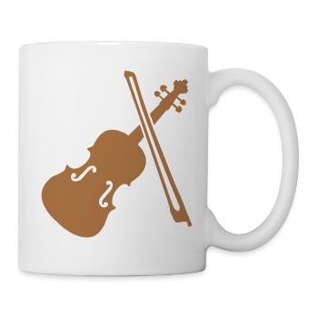 Geige Violine Bratsche - Tasse - Weiß - Rechts