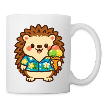 Igel mit Eis im Hawaii-Stil - Mug - white - Right