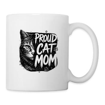 Proud Cat Mom - Cat Lover Gift - Mug - white - Right