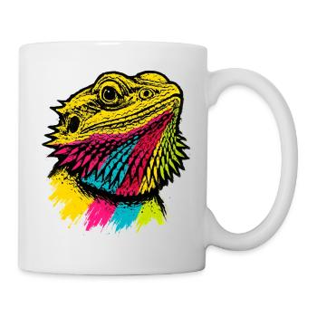 Bearded Dragon Pop Art Colorful Urban Style - Mug - white - Right