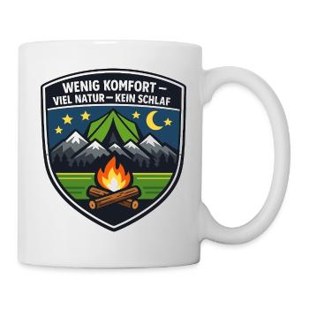 Wenig Komfort – Viel Natur Campbadge - Tasse - Weiß - Rechts
