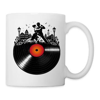 Tango Vinyl Dance Music Rétro Design - Mug blanc - blanc - Droite