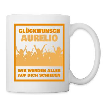 Glückwunsch Aurelio JubelCrowd - Tasse - Weiß - Rechts