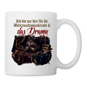 Mitternachtsmaskerade und Drama - Tasse - Weiß - Rechts