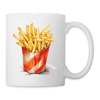 Watercolor French Fries Mug - Mug - white - Right