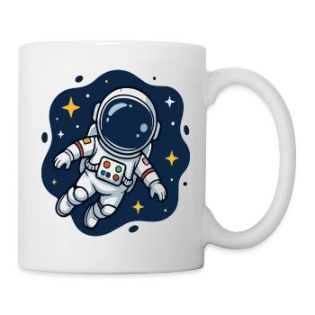 Kosmischer Astronaut in der Sternennacht - Tasse - Weiß - Rechts