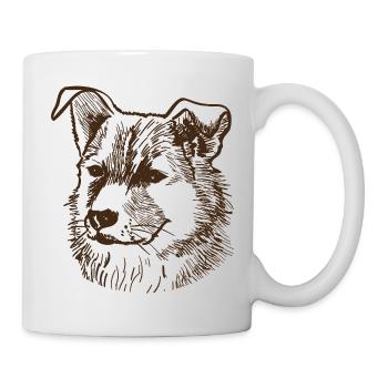 Hund - Tasse - Weiß - Rechts