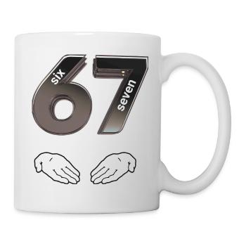 Six Seven 6 7 Funny 67 Gen Alpha Slang - Mug - white - Right