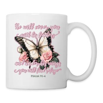 Schmetterling Christlich - Tasse - Weiß - Rechts