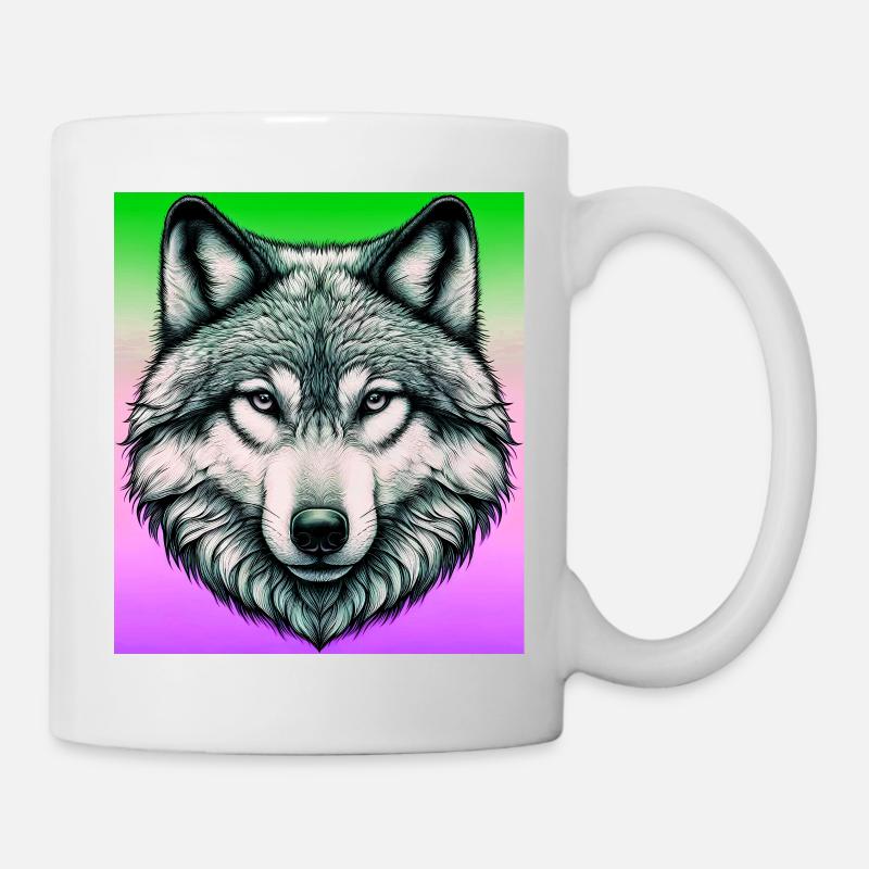 Loup - Mug blanc - blanc