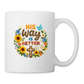 Gottes Güte ist besser Jesus Gott Glaube Kirche - Tasse - Weiß - Rechts