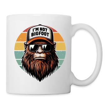 I'm Not Bigfoot Retro Sunset Sasquatch Funny - Mug - white - Right