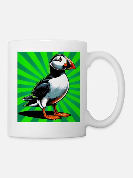 Papageitaucher - Tasse - Weiß