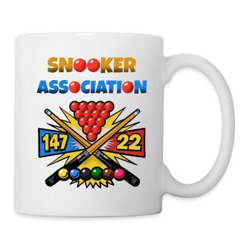 Emblème du snooker : Boules et queues (147/22) - Mug blanc - blanc - Droite