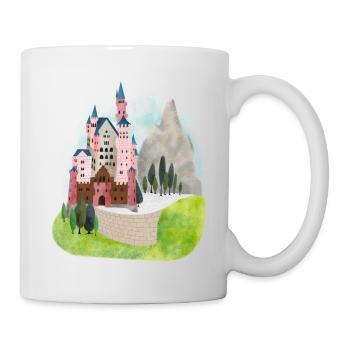 Neuschwanstein Castle vintage picture book Bavaria - Mug - white - Right