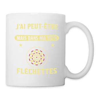  joue aux fléchettes - Mug blanc - blanc - Droite